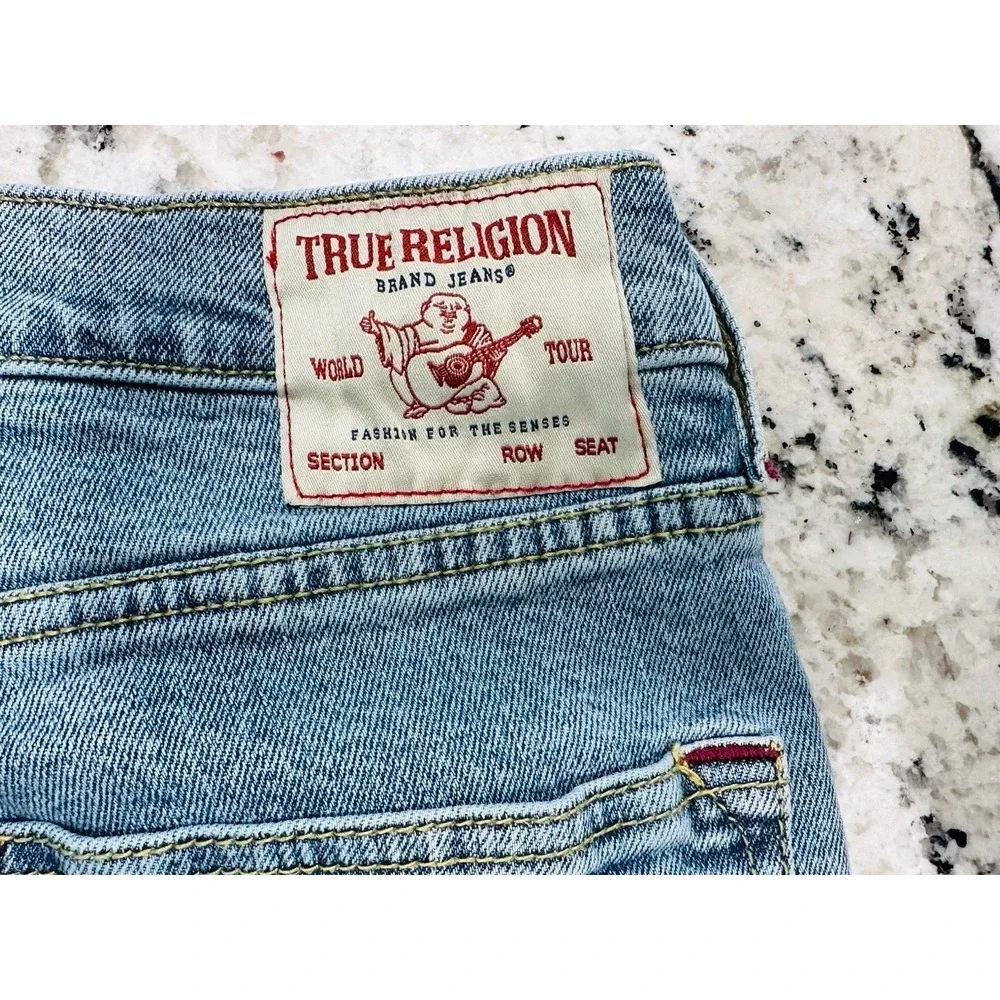 True Religion Rocco Moto‎ Relaxed Skinny Blue Denim Jeans (29x33) Urban Style